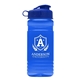 aerial view a translucent blue bottle & reflex blue lid groove tritan(r) bottle with flip lid - 20 oz, image 1 of 2