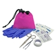 aerial view a hot pink garyline(r) cinch tote - pet care kit, image 1 of 2