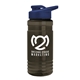 a smoke bottle & navy blue lid groove tritan(r) bottle with drink - thru lid - 20 oz