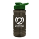 a smoke bottle & green lid groove tritan(r) bottle with drink - thru lid - 20 oz
