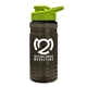 a smoke bottle & lime green lid groove tritan(r) bottle with drink - thru lid - 20 oz