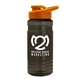 a smoke bottle & orange lid groove tritan(r) bottle with drink - thru lid - 20 oz