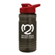 a smoke bottle & red lid groove tritan(r) bottle with drink - thru lid - 20 oz