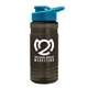 a smoke bottle & cyan lid groove tritan(r) bottle with drink - thru lid - 20 oz