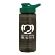 a smoke bottle & dark green lid groove tritan(r) bottle with drink - thru lid - 20 oz