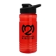 a translucent red bottle & black lid groove tritan(r) bottle with drink - thru lid - 20 oz