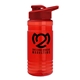 a translucent red bottle & red lid groove tritan(r) bottle with drink - thru lid - 20 oz
