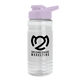a clear bottle & lilac lid groove tritan(r) bottle with drink - thru lid - 20 oz