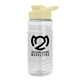 a clear bottle & pastel yellow lid groove tritan(r) bottle with drink - thru lid - 20 oz