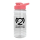 a clear bottle & salmon lid groove tritan(r) bottle with drink - thru lid - 20 oz