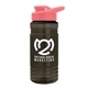 a smoke bottle & salmon lid groove tritan(r) bottle with drink - thru lid - 20 oz