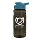 a smoke bottle & steel blue lid groove tritan(r) bottle with drink - thru lid - 20 oz