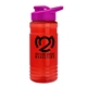 a translucent red bottle & hot pink lid groove tritan(r) bottle with drink - thru lid - 20 oz