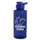aerial view a navy blue bottle & royal blue lid mountaineer tritan(r) bottle with drink - thru lid - 36 oz, image 1 of 2