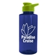aerial view a navy blue bottle & lime green lid mountaineer tritan(r) bottle with drink - thru lid - 36 oz, image 1 of 2