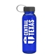 a translucent blue bottle & black lid outdoorsman tritan(r) bottle with tethered lid - 24 oz