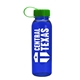 a translucent blue bottle & green lid outdoorsman tritan(r) bottle with tethered lid - 24 oz