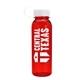 a translucent red bottle & white lid outdoorsman tritan(r) bottle with tethered lid - 24 oz
