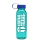 a translucent teal bottle & royal blue lid outdoorsman tritan(r) bottle with tethered lid - 24 oz