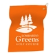 aerial view a orange 15 x 18 golf towel, image 1 of 2
