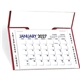 aerial view a red practical memo desk calendar, image 1 of 2