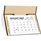 aerial view a woodgrain practical memo desk calendar, image 1 of 2