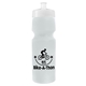 aerial view a frost bottle & white lid 24 oz venture bike white water bottle, image 1 of 2