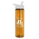 a translucent orange bottle & white lid slim water bottle