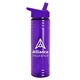 a translucent violet bottle & violet lid slim water bottle