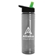 a smoke bottle & black/green lid slim water bottle