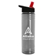 a smoke bottle & black/red lid slim water bottle