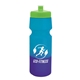 aerial view a lime green lid & blue/violet bottle 24 oz cool color changing sports bottle, image 1 of 2