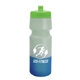 aerial view a lime green lid & frost/blue bottle 24 oz cool color changing sports bottle, image 1 of 2