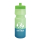 aerial view a lime green lid & green/blue bottle 24 oz cool color changing sports bottle, image 1 of 2