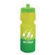 aerial view a lime green lid & yellow/green bottle 24 oz cool color changing sports bottle, image 1 of 2