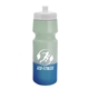 aerial view a white lid & frost/blue bottle 24 oz cool color changing sports bottle, image 1 of 2