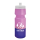 aerial view a white lid & pink/violet bottle 24 oz cool color changing sports bottle, image 1 of 2