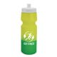 aerial view a white lid & yellow/green bottle 24 oz cool color changing sports bottle, image 1 of 2