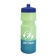 aerial view a royal blue lid & green/blue bottle 24 oz cool color changing sports bottle, image 1 of 2