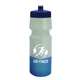 aerial view a navy blue lid & frost/blue bottle 24 oz cool color changing sports bottle, image 1 of 2
