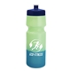 aerial view a navy blue lid & green/blue bottle 24 oz cool color changing sports bottle, image 1 of 2