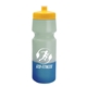 aerial view a yellow lid & frost/blue bottle 24 oz cool color changing sports bottle, image 1 of 2