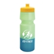 aerial view a yellow lid & green/blue bottle 24 oz cool color changing sports bottle, image 1 of 2