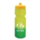 aerial view a yellow lid & yellow/green bottle 24 oz cool color changing sports bottle, image 1 of 2
