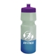 aerial view a violet lid & frost/blue bottle 24 oz cool color changing sports bottle, image 1 of 2