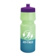 aerial view a violet lid & green/blue bottle 24 oz cool color changing sports bottle, image 1 of 2