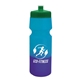 aerial view a green lid & blue/violet bottle 24 oz cool color changing sports bottle, image 1 of 2