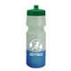 aerial view a green lid & frost/blue bottle 24 oz cool color changing sports bottle, image 1 of 2