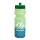 aerial view a green lid & green/blue bottle 24 oz cool color changing sports bottle, image 1 of 2