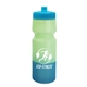aerial view a cyan lid & green/blue bottle 24 oz cool color changing sports bottle, image 1 of 2